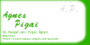 agnes pigai business card