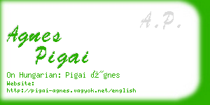 agnes pigai business card